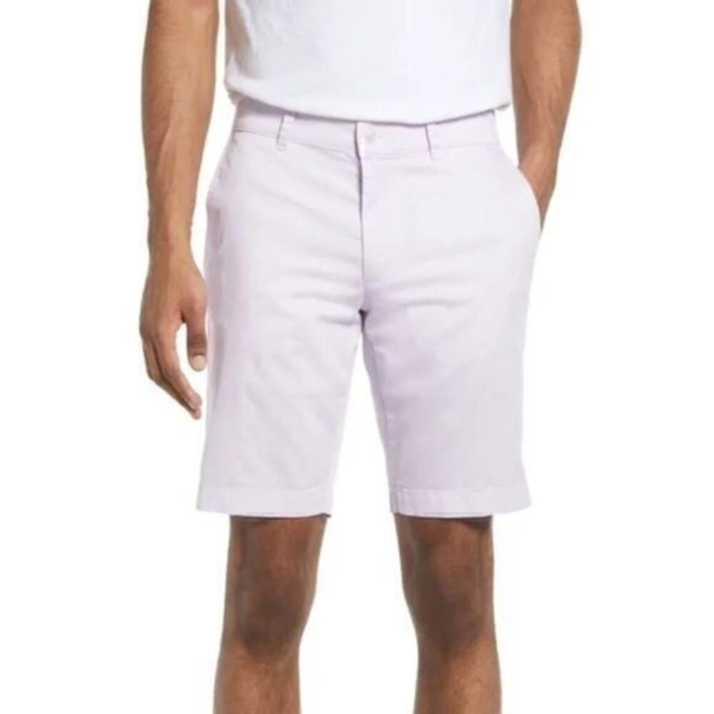 Brax Men’s Ivory White Belleville Flat Front Cotton Shorts Size 42x34 NWT